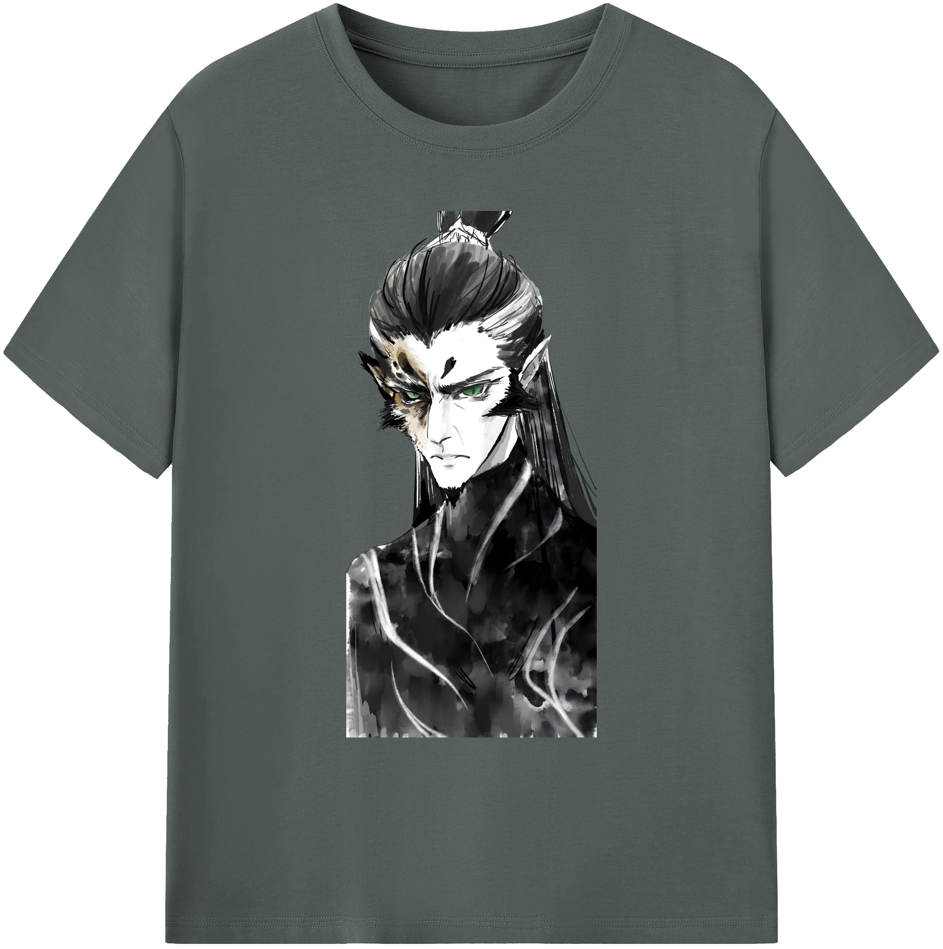 （画像用） Ne Zha 2 ナタ 魔童の大暴れ 綿100％ メンズ半袖Tシャツ｜肌触りやわらか＆通気性